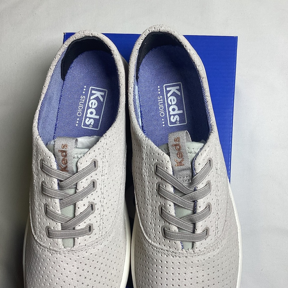 Keds NWT Studio Leap Perf Suede Gray Sneakers Women's Size 8 - Picture 5 of 8